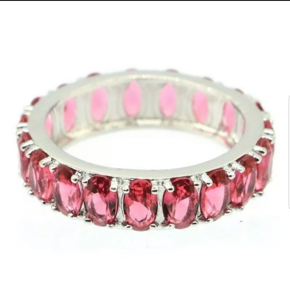 *Vintage Rhodolite Garnet Silver Ring